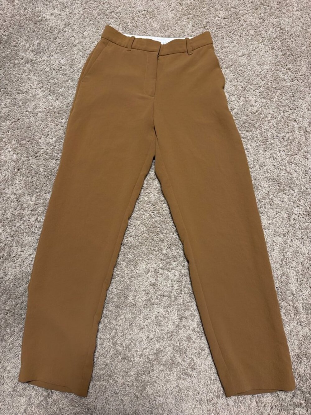 Aritzia Wilfred Brown Straight Leg Trousers